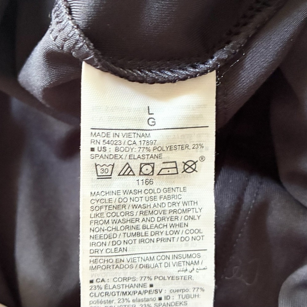 Old Navy High Waisted PowerSoft Wide Leg Pull On Black Pants Womens Large - Picture 5 of 5
